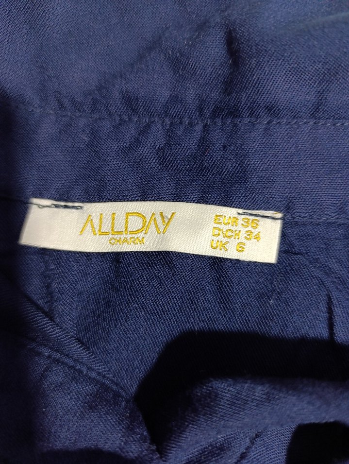 Kadın Lacivert Uzun Denim Elbise - Görsel 5