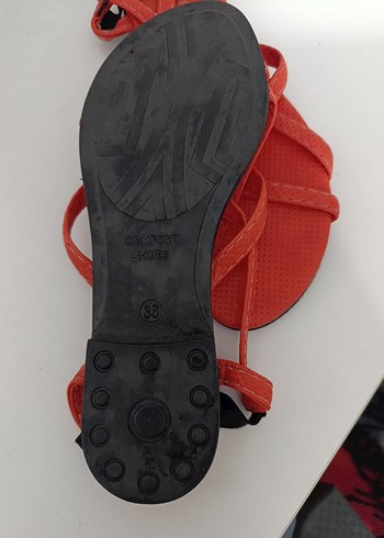 Kırmızı Tokalı Stiletto  Kadın Sandalet - Görsel 3