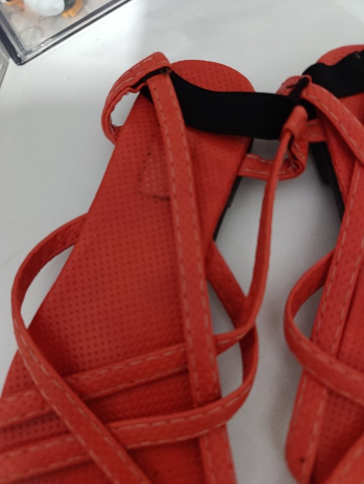 Kırmızı Tokalı Stiletto  Kadın Sandalet - Görsel 2