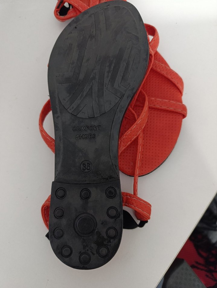 Kırmızı Tokalı Stiletto  Kadın Sandalet - Görsel 3