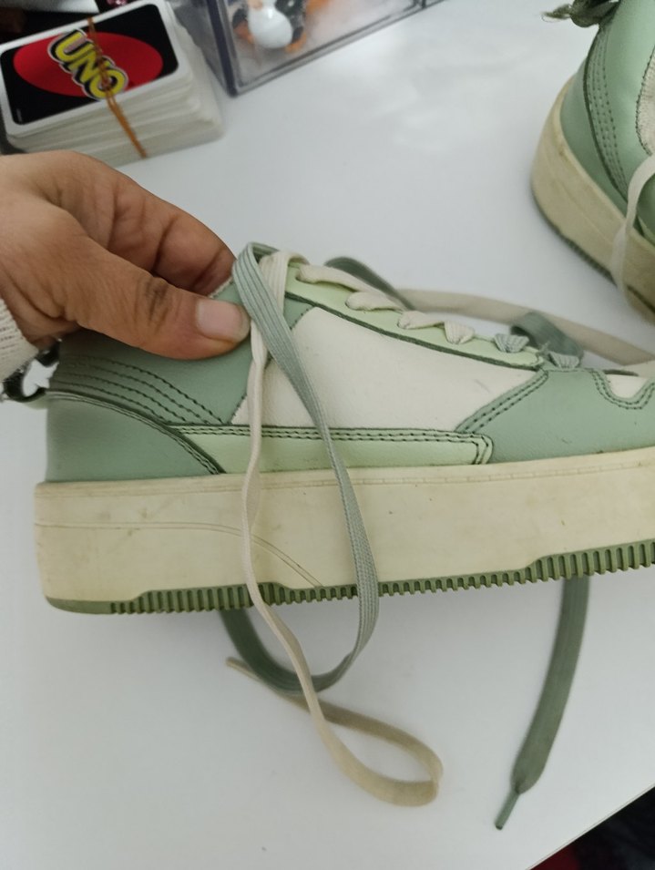 Yeşil Stiletto Topuklu Kadın Spor Ayakkabı - Görsel 3