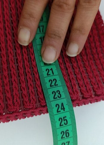 Kırmızı Örgü Kadın Çanta - Görsel 5