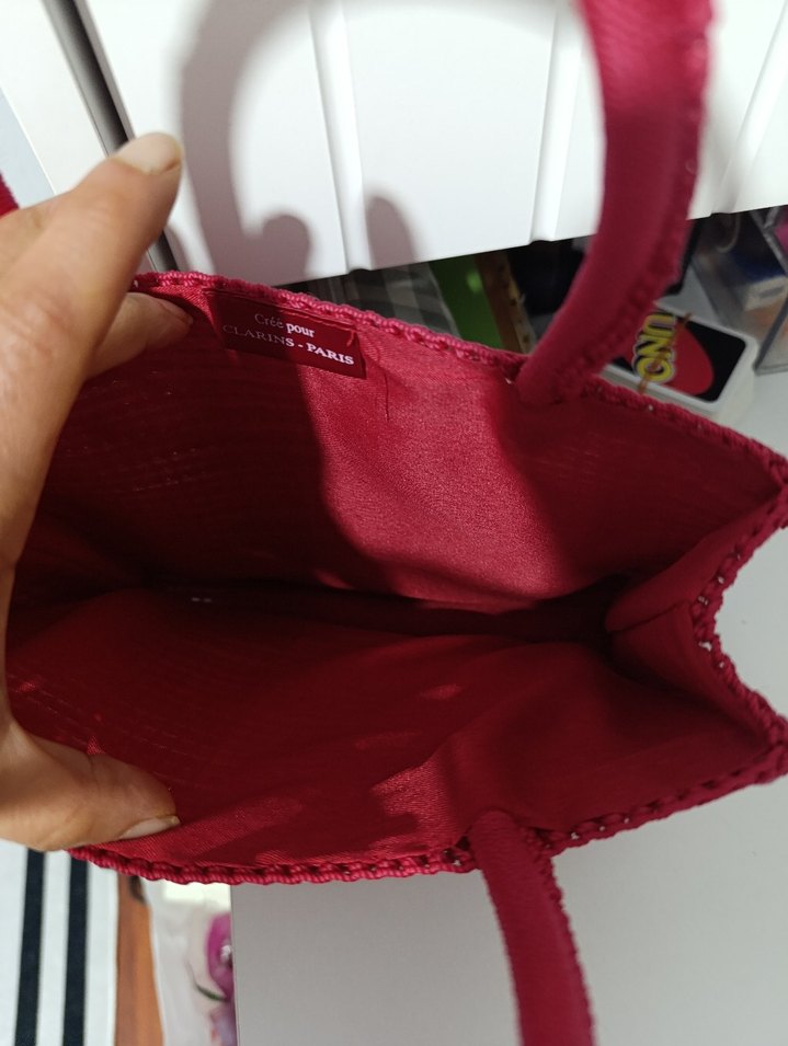 Kırmızı Örgü Kadın Çanta - Görsel 4