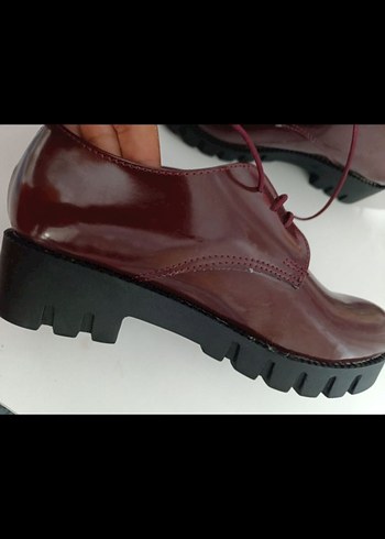 Bordo Stiletto Topuklu Kadın Klasik Ayakkabı 34 numara - Görsel 4