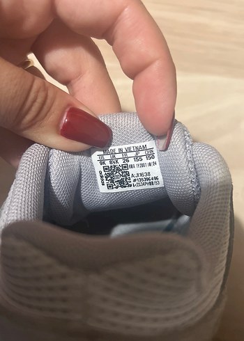 26 Beden gri Renk Kız Çocuk Gri Bağcıksız Spor Ayakkabı