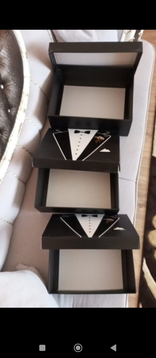üçlü damat bohçası kutuları - Görsel 2