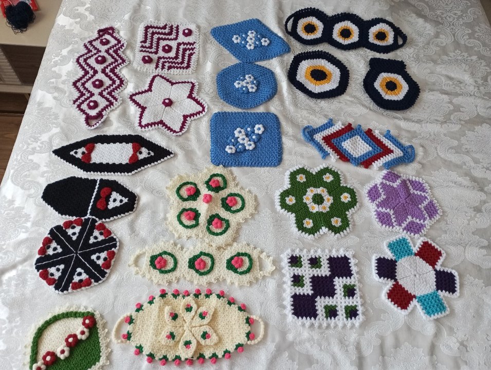 Renkli Örgü Banyo lifleri - Görsel 2