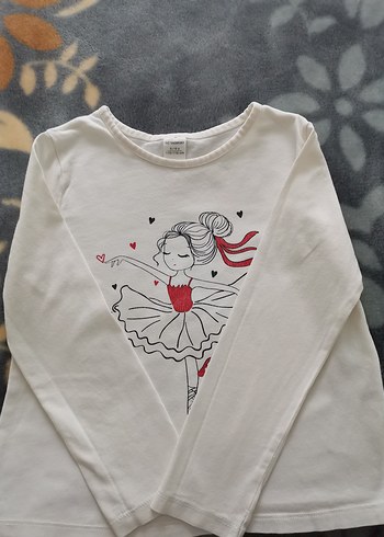 Kız Çocuk Baskılı Uzun Kollu Tişört - Görsel 3