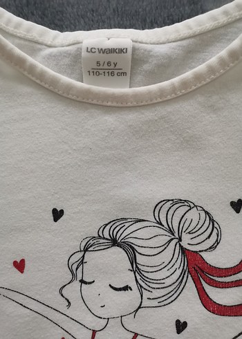 Kız Çocuk Baskılı Uzun Kollu Tişört - Görsel 4