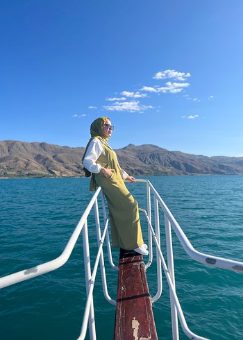 Zara Kadın Uzun Salaş Haki Tulum