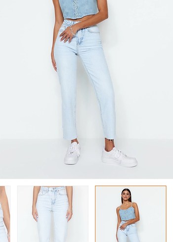 Trendyol & Milla Yuksek Bel Acik Mavi Denim Jean