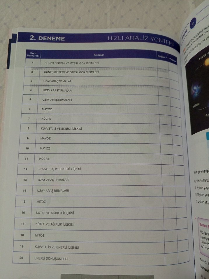 7. Sınıf Fen Bilimleri 20x20 Deneme Kitabı - Görsel 3