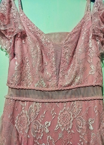 SADECE BİR KEZ GİYİLDİ SAĞLAM VE TEMİZDİR HARİKA ŞIK BİR ABİYE - Görsel 3