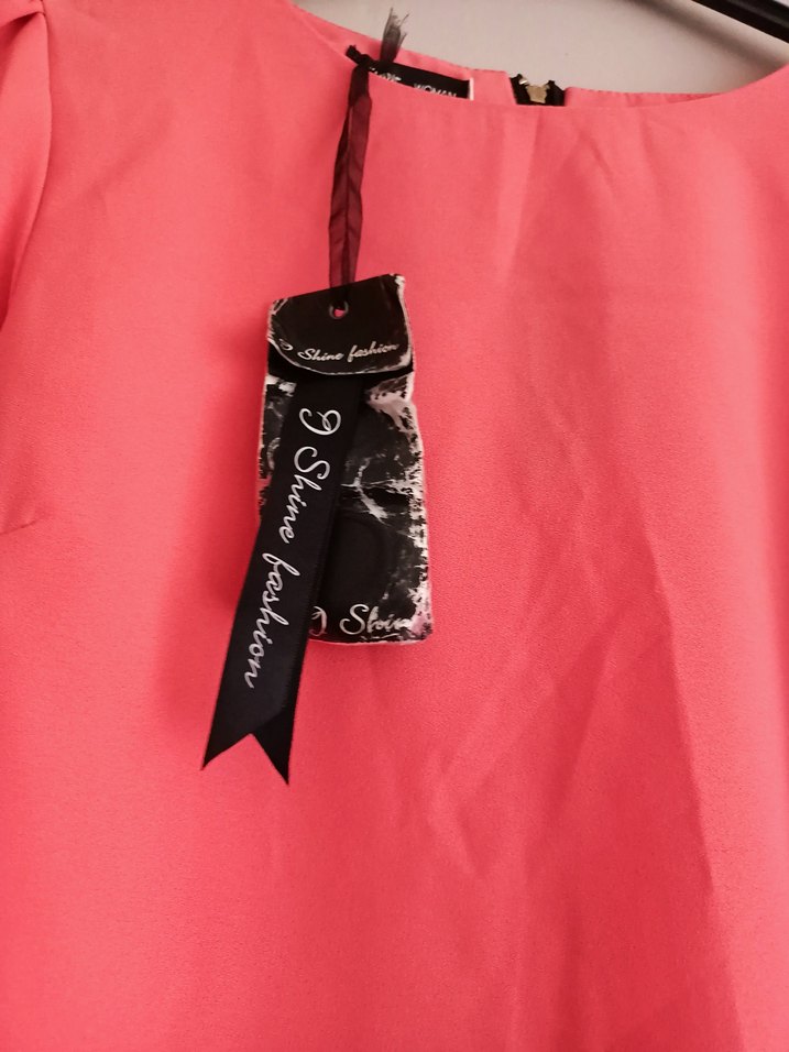 YAVRU AĞZI RENGİNDEN  ETİKETLİ BLUZ - Görsel 2