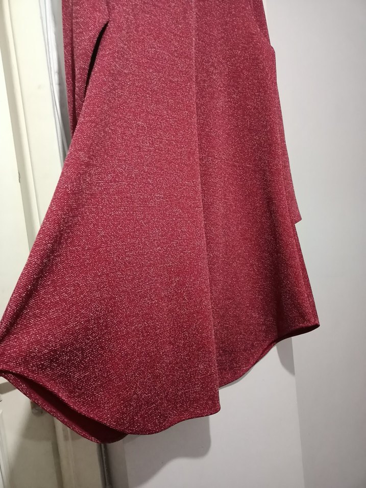 BORDO RENK KIRÇILLI TUNİK - Görsel 4