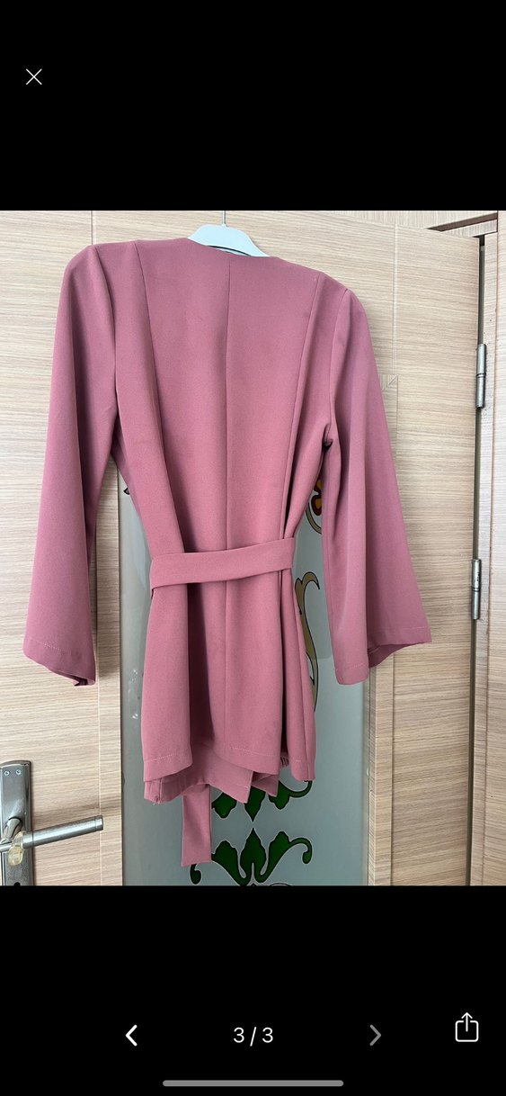 Pembe Midi Kadın Takım Elbise - Görsel 3