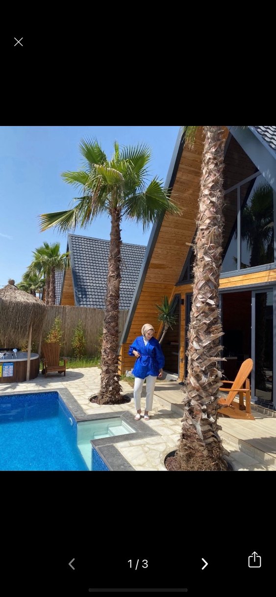 Parlak Mavi Kuşaklı Uzun Kadın Ceketi - Görsel 2