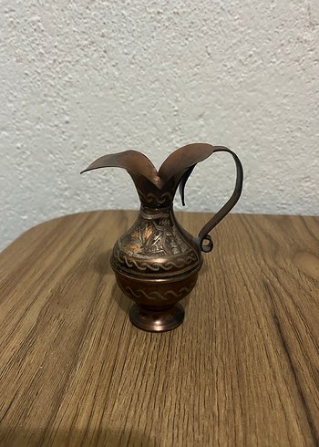 Koyu Kahverengi Dekoratif Küçük Vazo