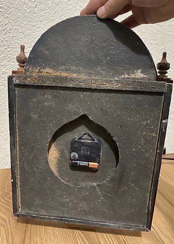 Koyu Kahverengi ahşap Masa Saati - Görsel 2