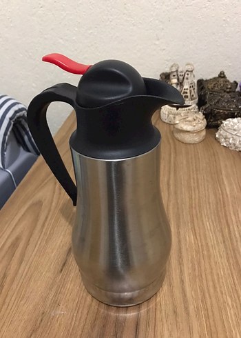 Gri Çelik Termoslu Çaydanlık