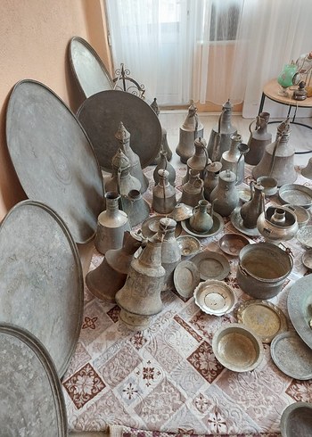 Beden altın Renk Klasik Desenli Altın Renkli Sofra Takımı