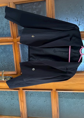 Düğmeli Siyah Kadın Blazer Ceket