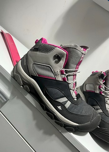 Kız Çocuk Gri-Pembe Kauçuk Botlar - Görsel 3