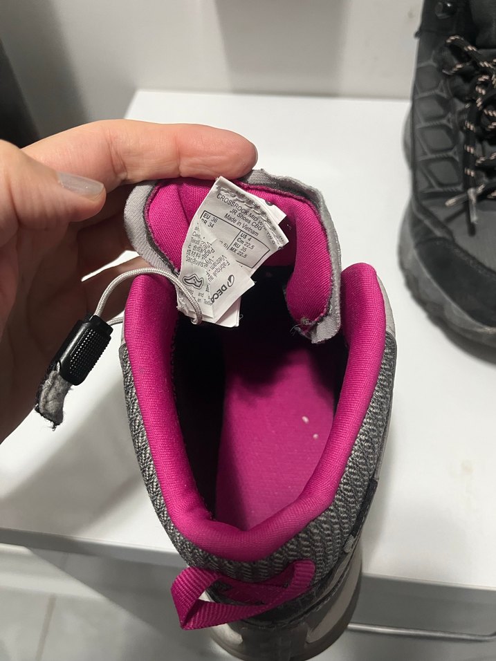 Kız Çocuk Gri-Pembe Kauçuk Botlar - Görsel 4