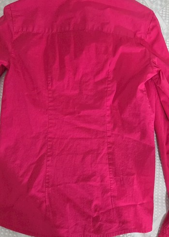 s Beden Orijinal Lacoste Pembe Düğmeli Uzun Kollu Kadın Gömlek