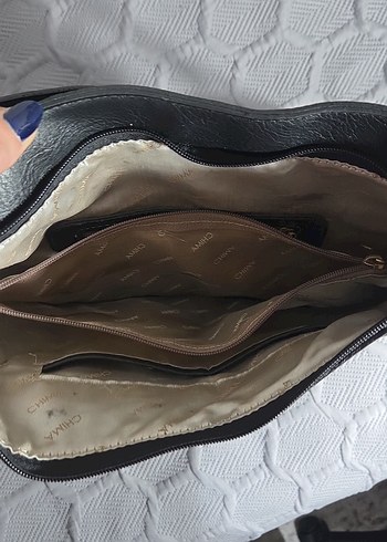 Chima Siyah Deri Tokalı Kadın Çanta - Görsel 3