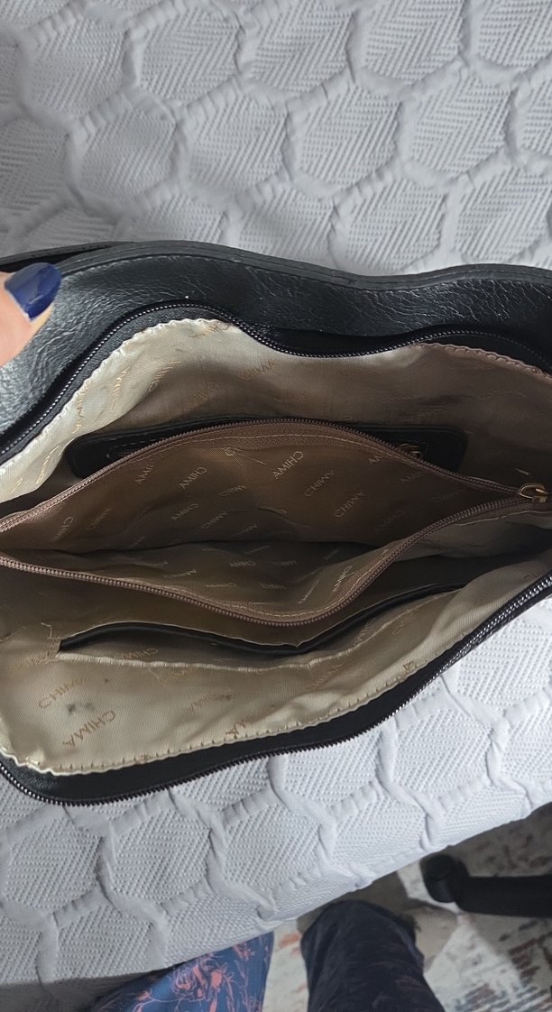 Chima Siyah Deri Tokalı Kadın Çanta - Görsel 3