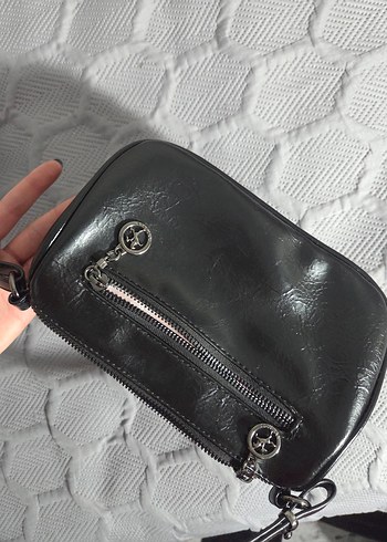 Coach Tokalı Siyah Deri Punk Çanta - Görsel 2