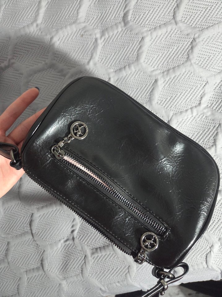 Coach Tokalı Siyah Deri Punk Çanta - Görsel 2