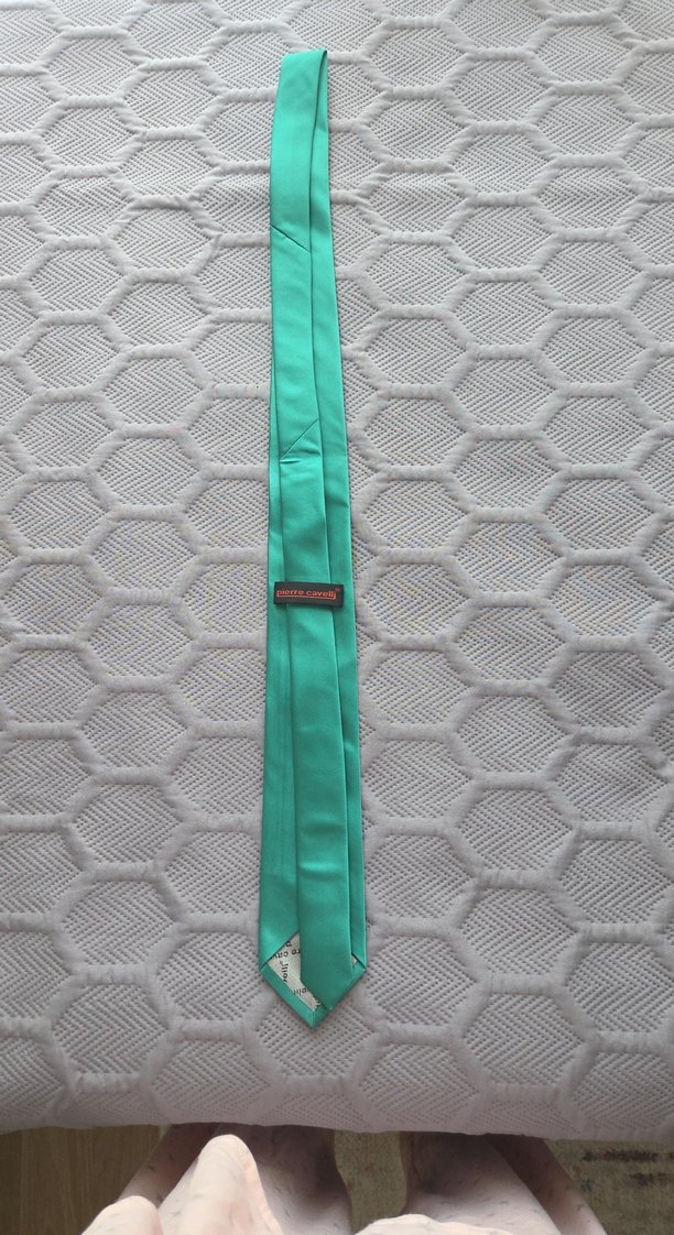 Turkuaz Düz Erkek Kravat - Görsel 2
