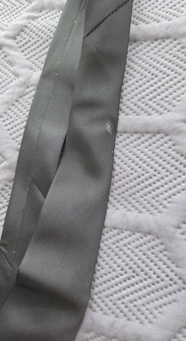 Gri Düz Erkek Kravat - Görsel 2