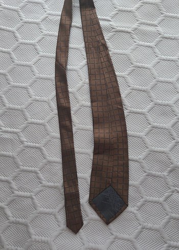 Kahverengi Desenli Erkek Kravat - Görsel 2