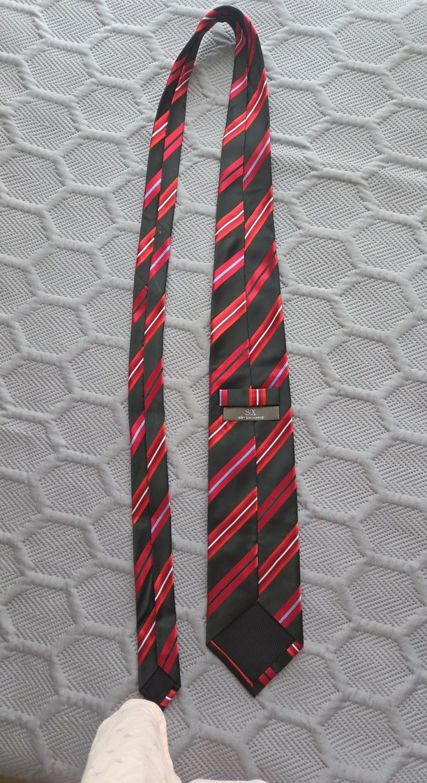 Çok Renkli Çizgili Erkek Kravat - Görsel 2