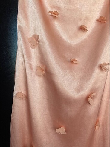 xs Beden JULIDRESS ÇİÇEK DETAYLI SATEN ELBİSE