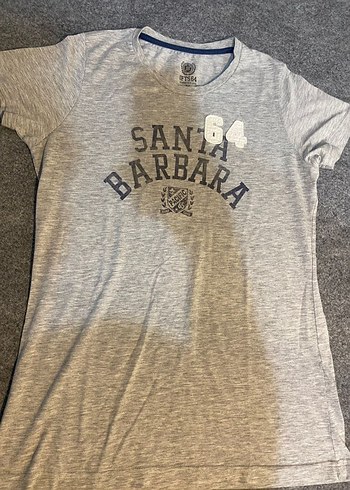 m Beden Gri Kadın Tshirt Santa Barbara