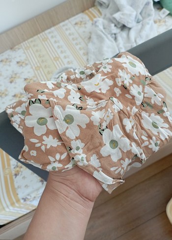 Bej Çiçek Desenli Bohem Midi Elbise - Görsel 4