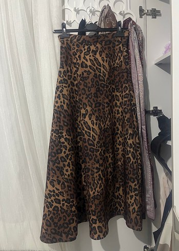 Bohem Leopar Desenli Uzun Etek - Görsel 6
