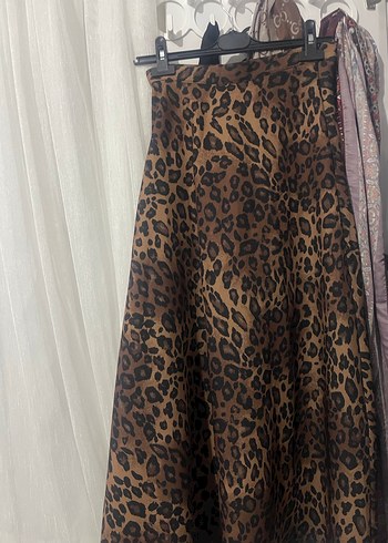 Bohem Leopar Desenli Uzun Etek - Görsel 5