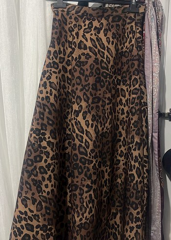 Bohem Leopar Desenli Uzun Etek - Görsel 2