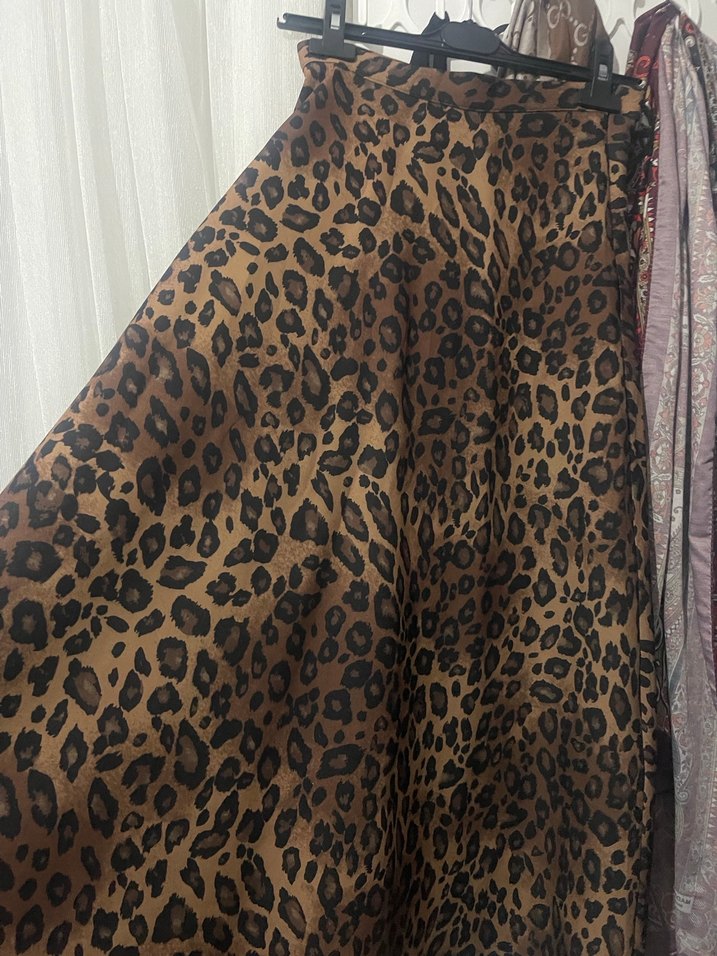 Bohem Leopar Desenli Uzun Etek - Görsel 4