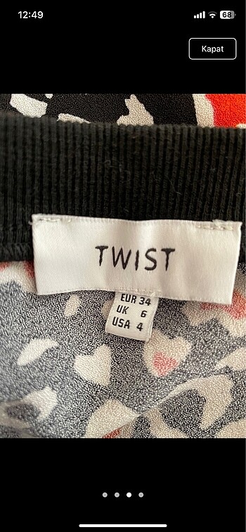 36 Beden Twist elbise