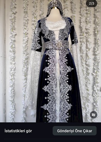 kına gecesi için lacivert Kaftan - Görsel 2