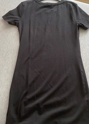 siyah mini basic elbise - Görsel 2