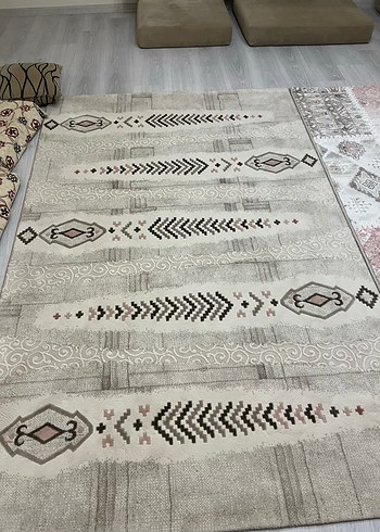 Diger Bohem Etnik Desenli Gri Halı