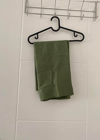 Drapeli Keten Kadın Şal - Haki - Görsel 2