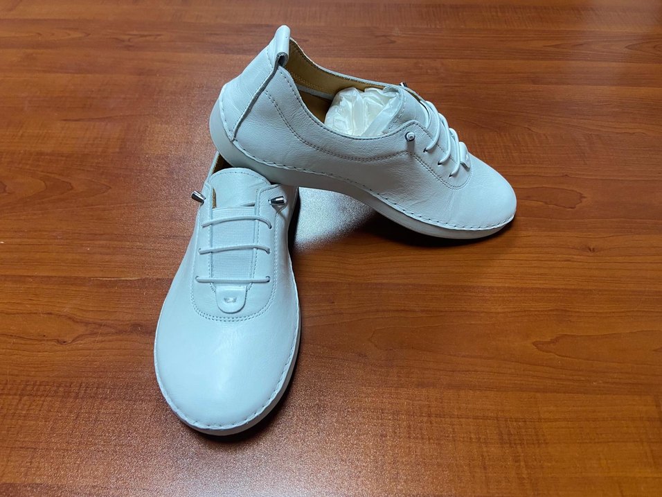 Beyaz Minimalist Günlük kadın deri Ayakkabı - Görsel 3